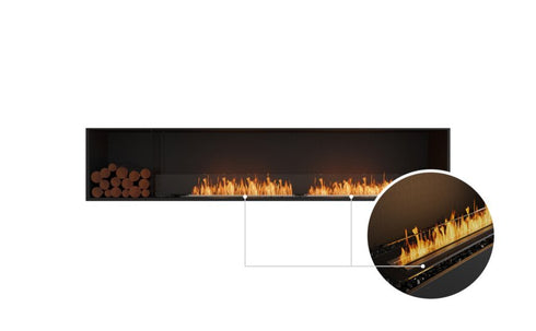 Ecosmart Fire Flex 104SS.BXL Single Sided Fireplace Insert - Black Finish / Black Burner - ESF.FX.104SS.BXL.B
